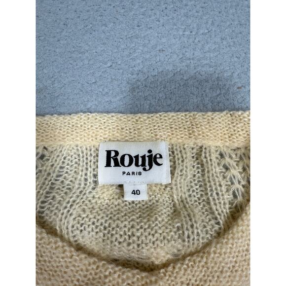 Rouje Paris Womens Size 40 / US 8 Azia Cardigan Sweater Coquille - Picture 3 of 11